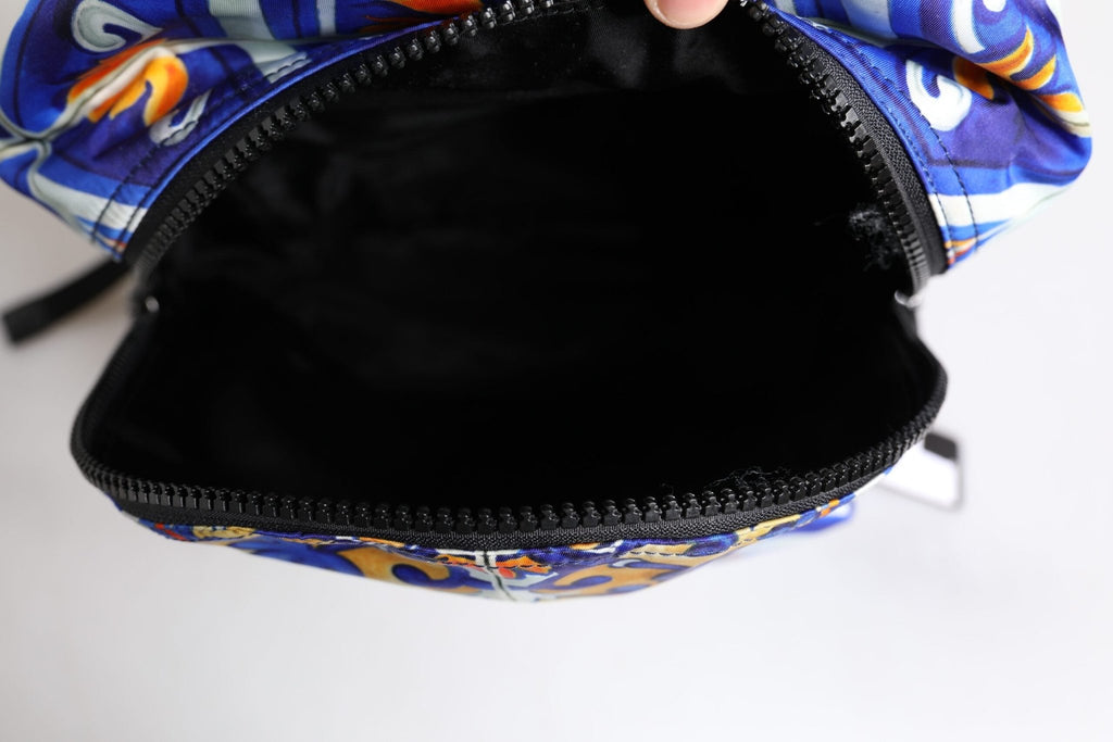 Dolce & Gabbana Multicolor Majolica Print Nylon Travel Backpack Bag - Beyzy Store - Dolce & Gabbana