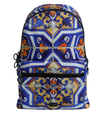 Dolce & Gabbana Multicolor Majolica Print Nylon Travel Backpack Bag - Beyzy Store - Dolce & Gabbana