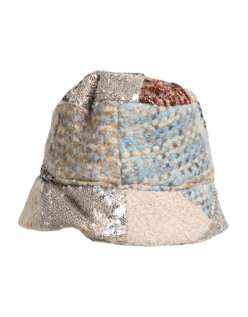 Dolce & Gabbana Multicolor Patchwork Embellished Bucket Hat - Beyzy Store - Dolce & Gabbana