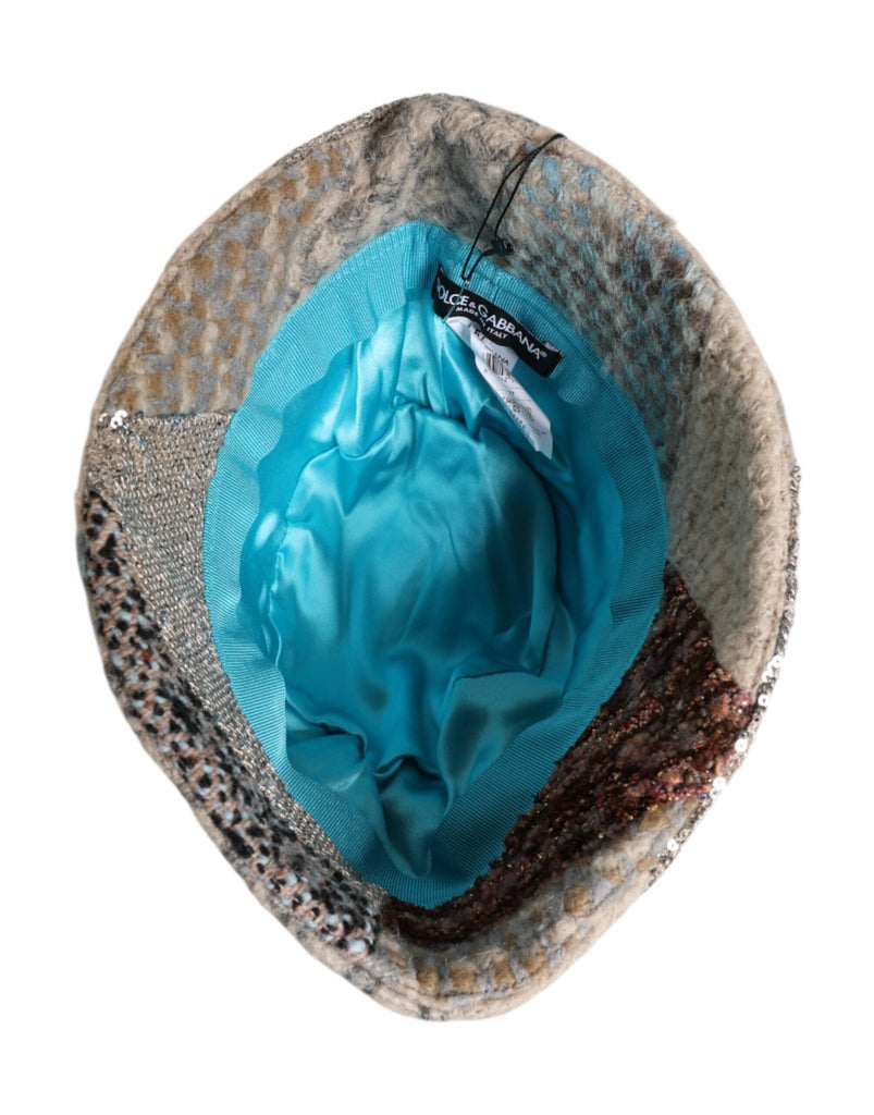 Dolce & Gabbana Multicolor Patchwork Embellished Bucket Hat - Beyzy Store - Dolce & Gabbana
