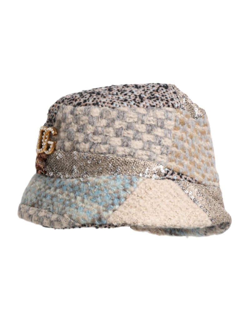 Dolce & Gabbana Multicolor Patchwork Embellished Bucket Hat - Beyzy Store - Dolce & Gabbana