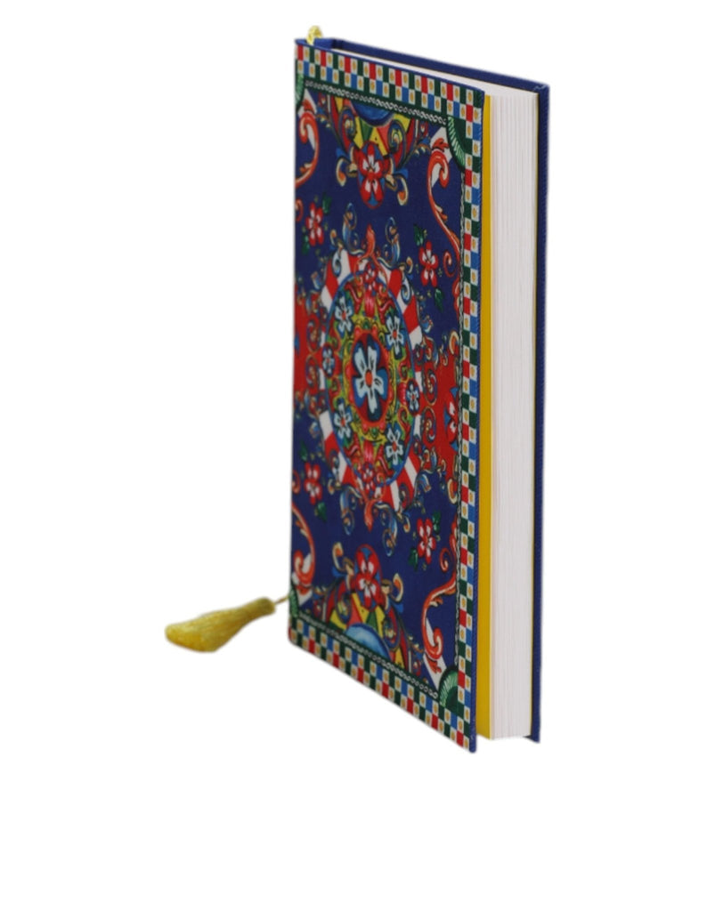 Dolce & Gabbana Multicolor Polyester Carretto Siciliano Print Notebook - Beyzy Store - Dolce & Gabbana