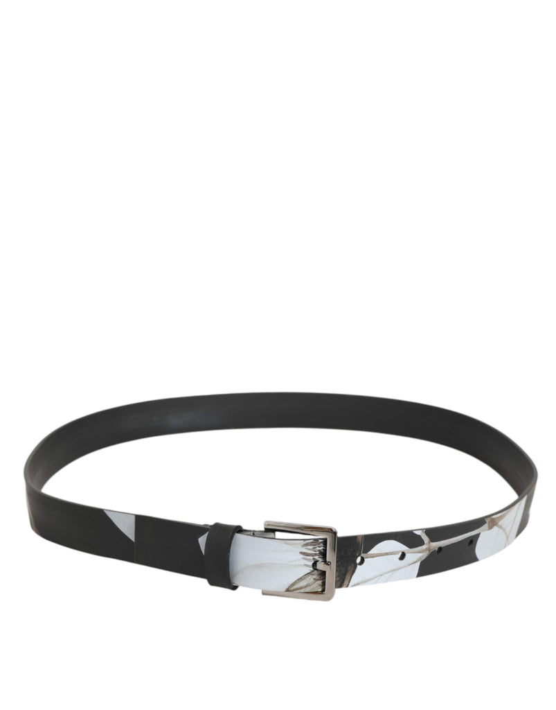 Dolce & Gabbana Multicolor PVC Floral Silver Buckle Men Belt - Beyzy Store - Dolce & Gabbana