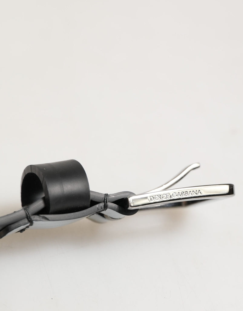 Dolce & Gabbana Multicolor PVC Floral Silver Buckle Men Belt - Beyzy Store - Dolce & Gabbana