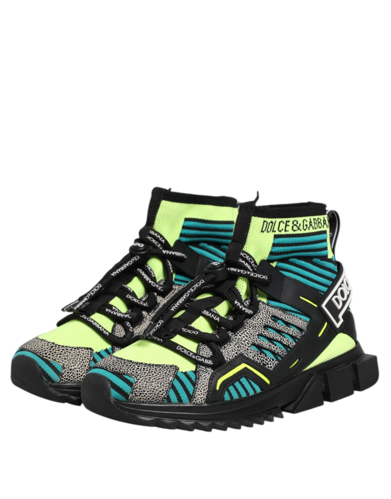 Dolce & Gabbana Multicolor Sorrento Socks Men Sneakers Shoes - Beyzy Store - Dolce & Gabbana