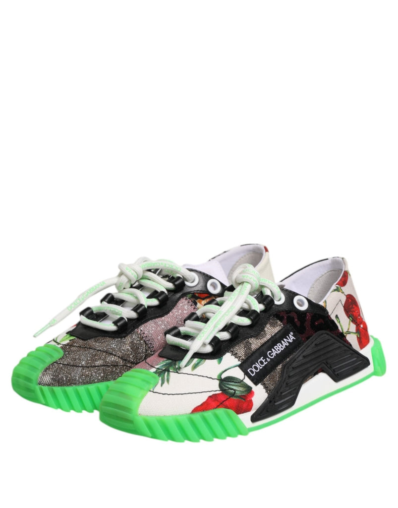 Dolce & Gabbana Multicor DG Logo Leopard Cherry Sneaker Shoes - Beyzy Store - Dolce & Gabbana