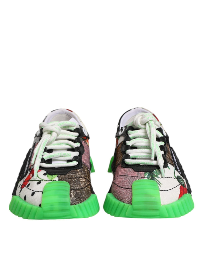 Dolce & Gabbana Multicor DG Logo Leopard Cherry Sneaker Shoes - Beyzy Store - Dolce & Gabbana