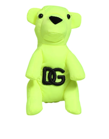 Dolce & Gabbana Neon Green Bear Embroidered Logo Men Keychain Clasp Keyring - Beyzy Store - Dolce & Gabbana
