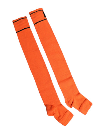 Dolce & Gabbana Orange Cotton DG Logo Print Open Toe Socks - Beyzy Store - Dolce & Gabbana