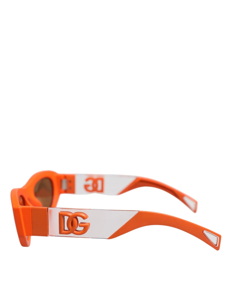 Dolce & Gabbana Orange Reborn To Live Oval Frame Logo Eyewear Sunglasses - Beyzy Store - Dolce & Gabbana