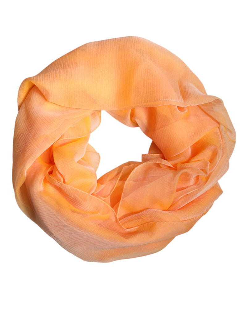 Dolce & Gabbana Orange Silk Rectangle Wrap Shawl Scarf - Beyzy Store - Dolce & Gabbana