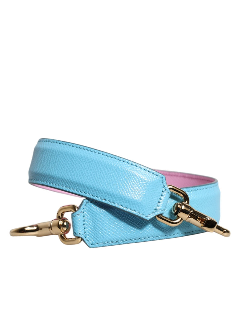 Dolce & Gabbana Pink Blue Leather Handle Bag Shoulder Strap - Beyzy Store - Dolce & Gabbana