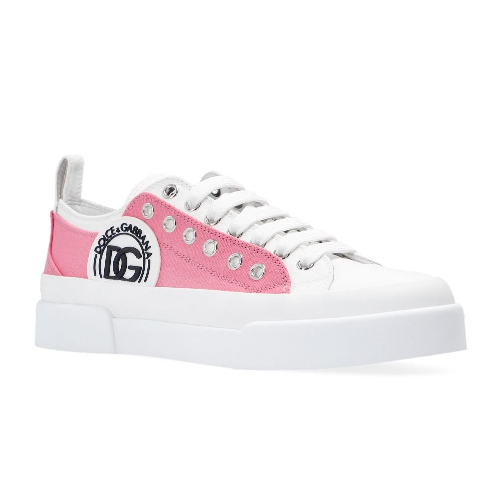 Dolce & Gabbana Pink Cotton Sneaker - Beyzy Store - Dolce & Gabbana