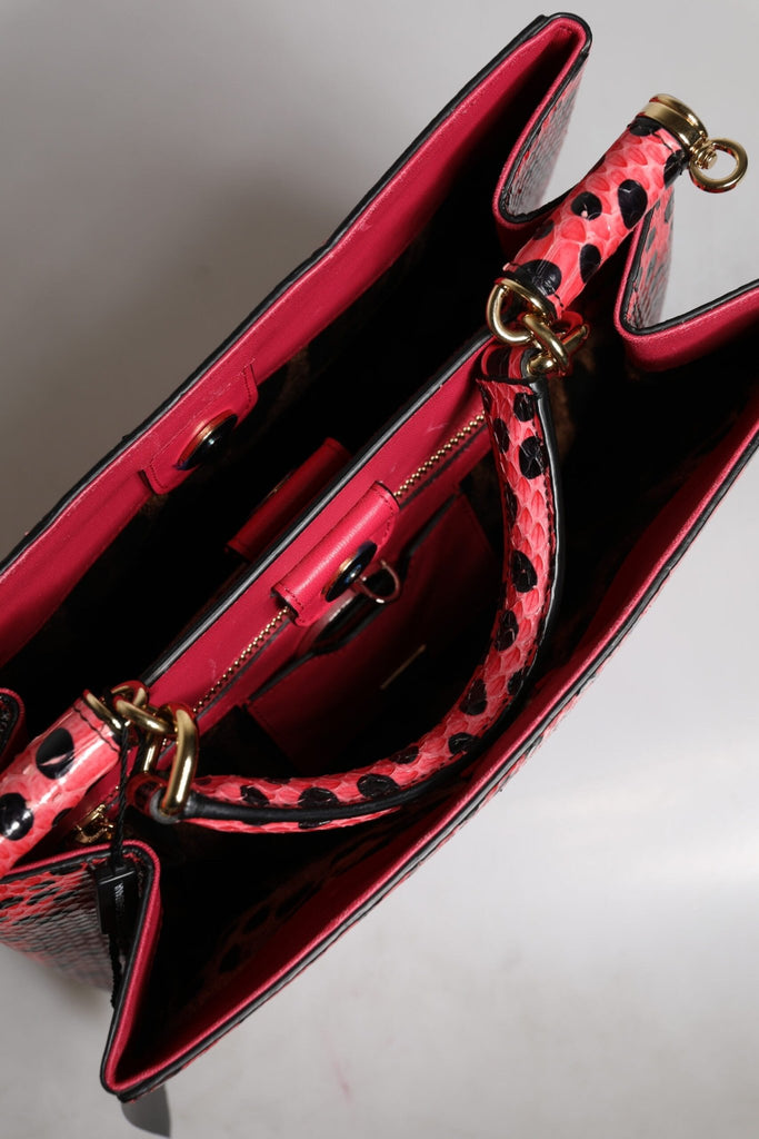 Dolce & Gabbana Pink Exotic Leather Top Handle Tote Crossbody Bag - Beyzy Store - Dolce & Gabbana