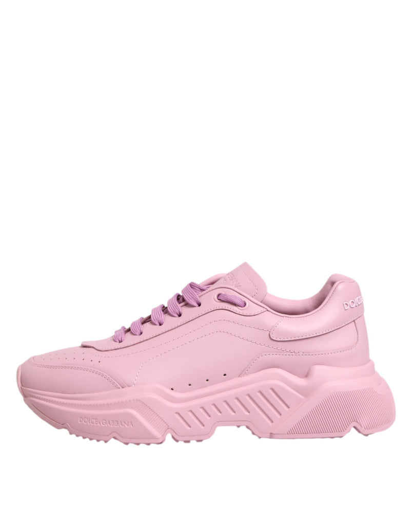 Dolce & Gabbana Pink Leather Daymaster Low Top Sneakers Shoes - Beyzy Store - Dolce & Gabbana
