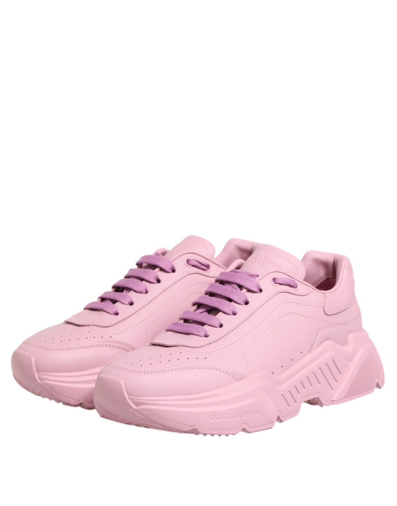 Dolce & Gabbana Pink Leather Daymaster Low Top Sneakers Shoes - Beyzy Store - Dolce & Gabbana