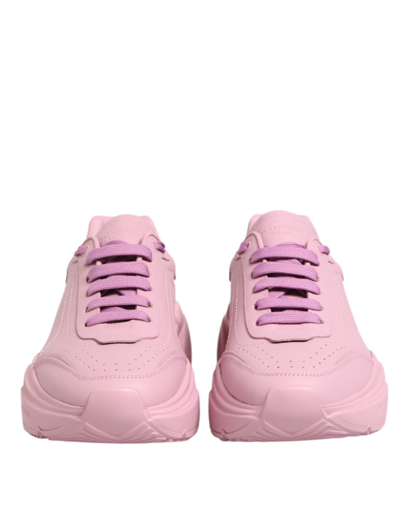 Dolce & Gabbana Pink Leather Daymaster Low Top Sneakers Shoes - Beyzy Store - Dolce & Gabbana