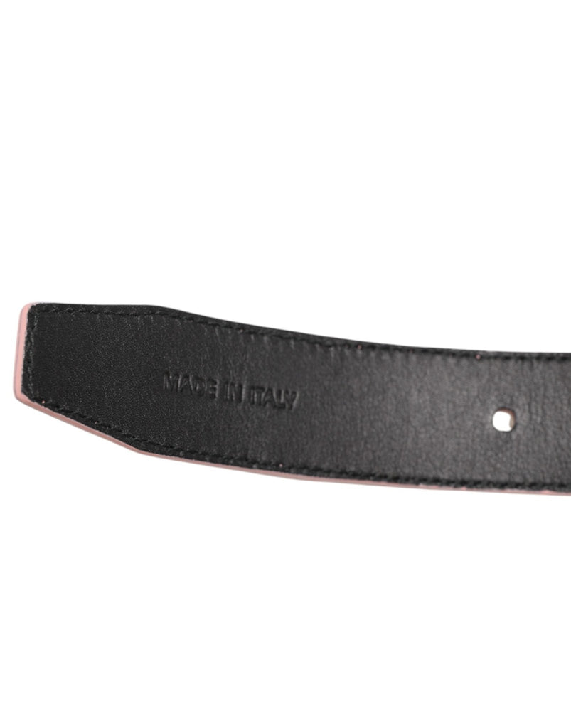 Dolce & Gabbana Pink Leather Perforated Detailing Buckle Belt - Beyzy Store - Dolce & Gabbana