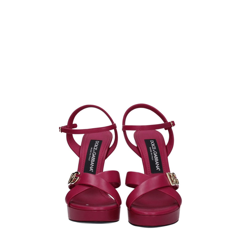 Dolce & Gabbana Pink Leather Platforms - Beyzy Store - Dolce & Gabbana
