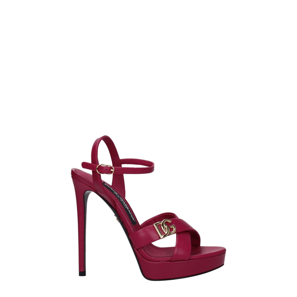 Dolce & Gabbana Pink Leather Platforms - Beyzy Store - Dolce & Gabbana