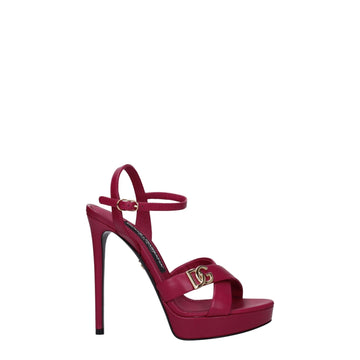 Dolce & Gabbana Pink Leather Platforms - Beyzy Store - Dolce & Gabbana