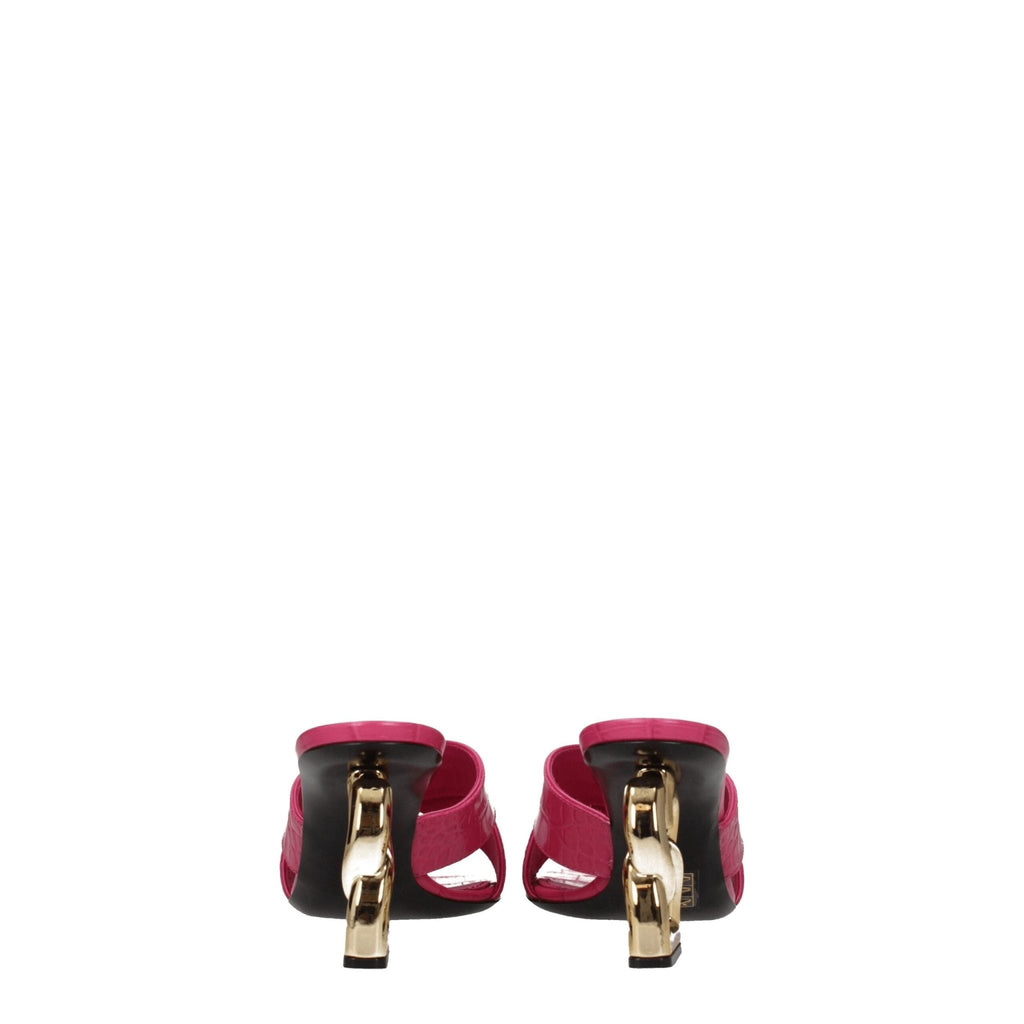 Dolce & Gabbana Pink Leather Sandal - Beyzy Store - Dolce & Gabbana