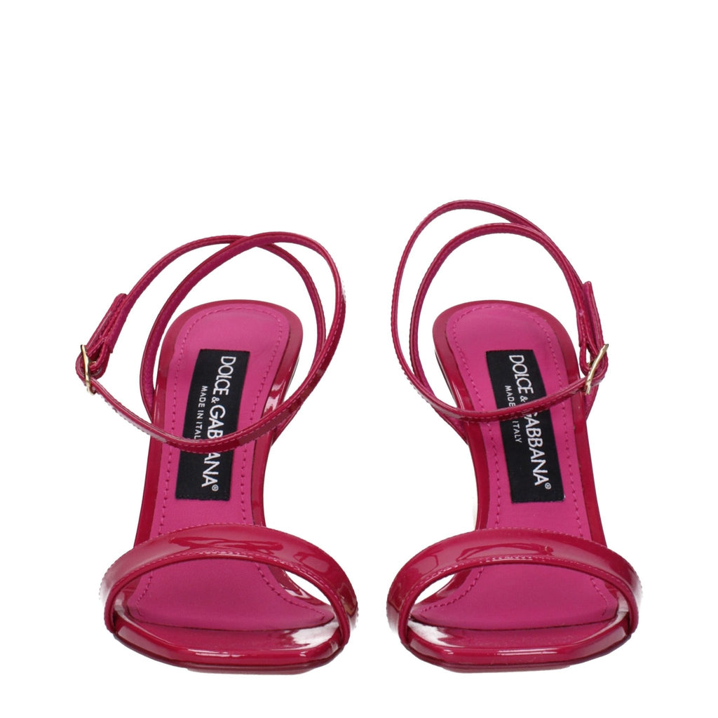 Dolce & Gabbana Pink Leather Sandal - Beyzy Store - Dolce & Gabbana