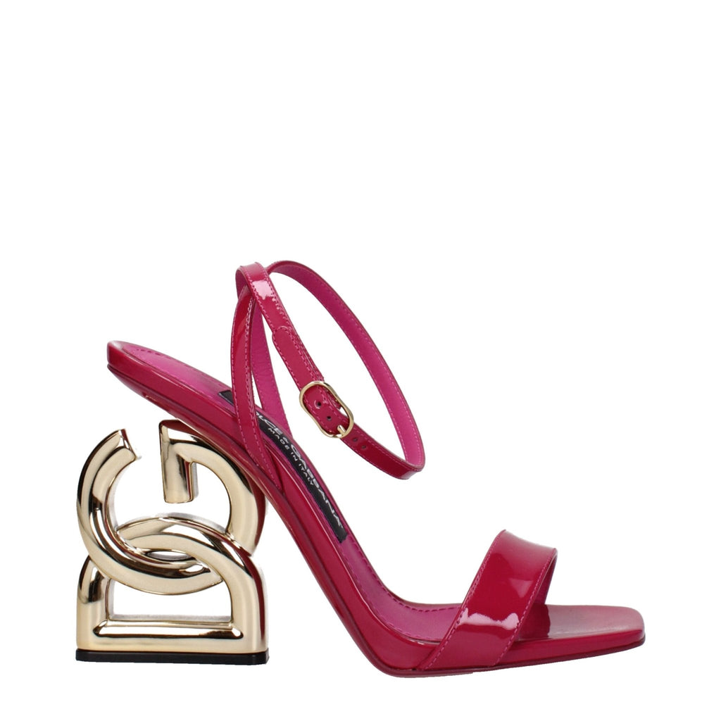 Dolce & Gabbana Pink Leather Sandal - Beyzy Store - Dolce & Gabbana