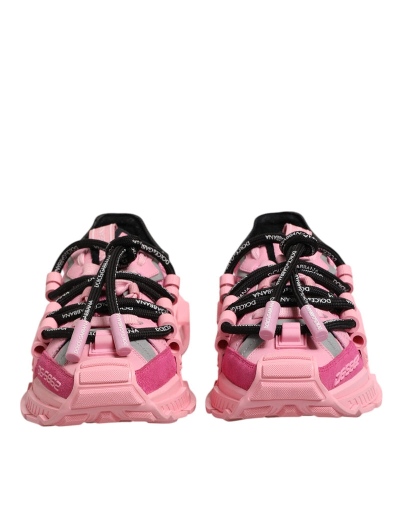 Dolce & Gabbana Pink Low Top Space Women Sneakers Shoes - Beyzy Store - Dolce & Gabbana