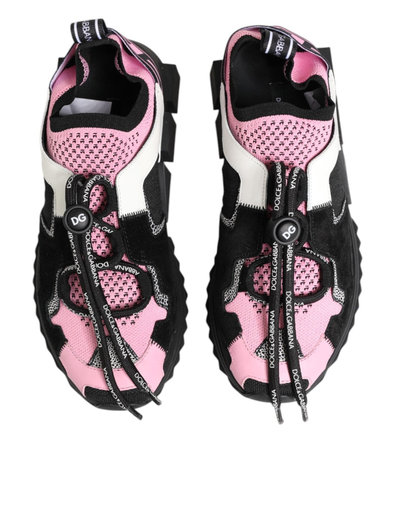 Dolce & Gabbana Pink Mesh Sorrento Trekking Sneakers Shoes - Beyzy Store - Dolce & Gabbana