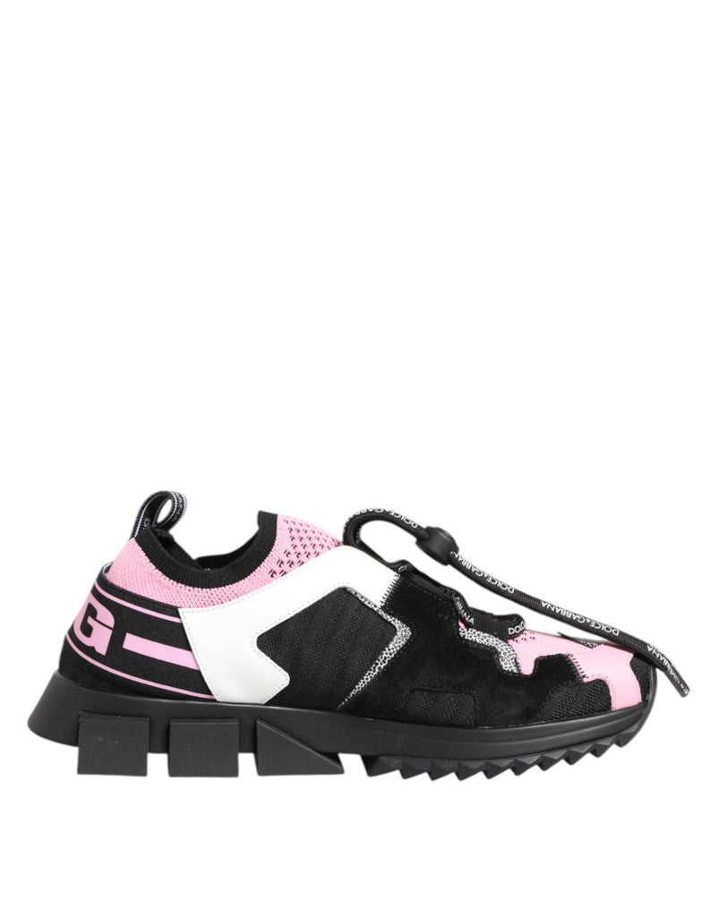 Dolce & Gabbana Pink Mesh Sorrento Trekking Sneakers Shoes - Beyzy Store - Dolce & Gabbana