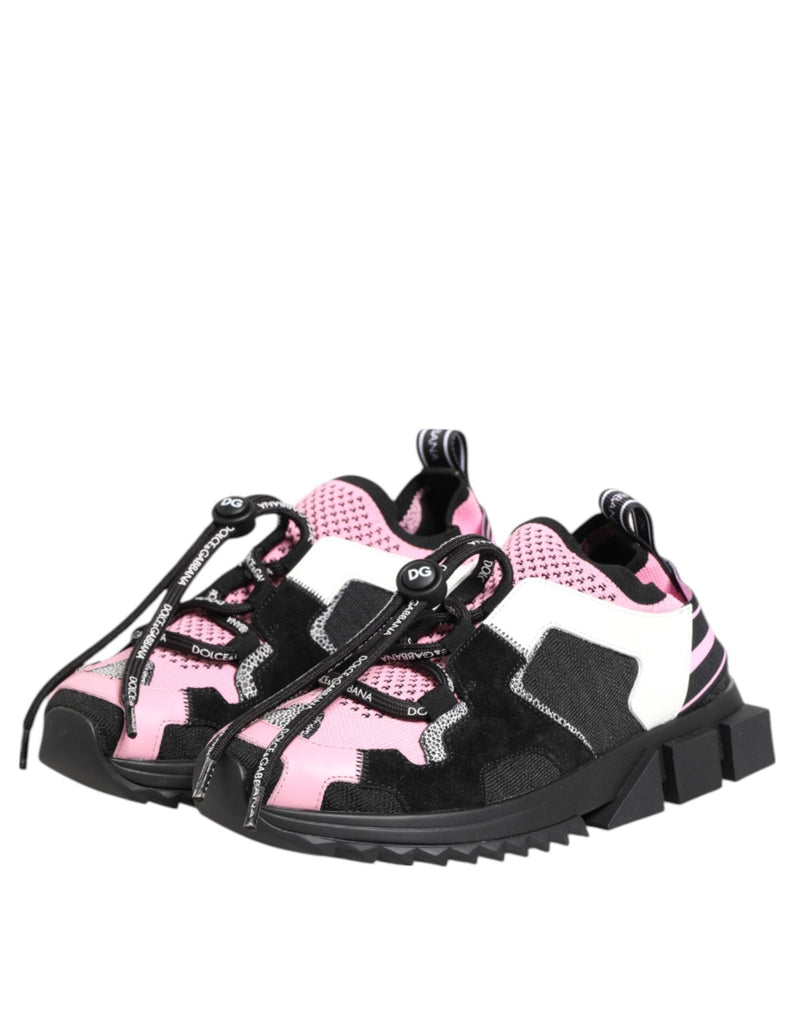 Dolce & Gabbana Pink Mesh Sorrento Trekking Sneakers Shoes - Beyzy Store - Dolce & Gabbana