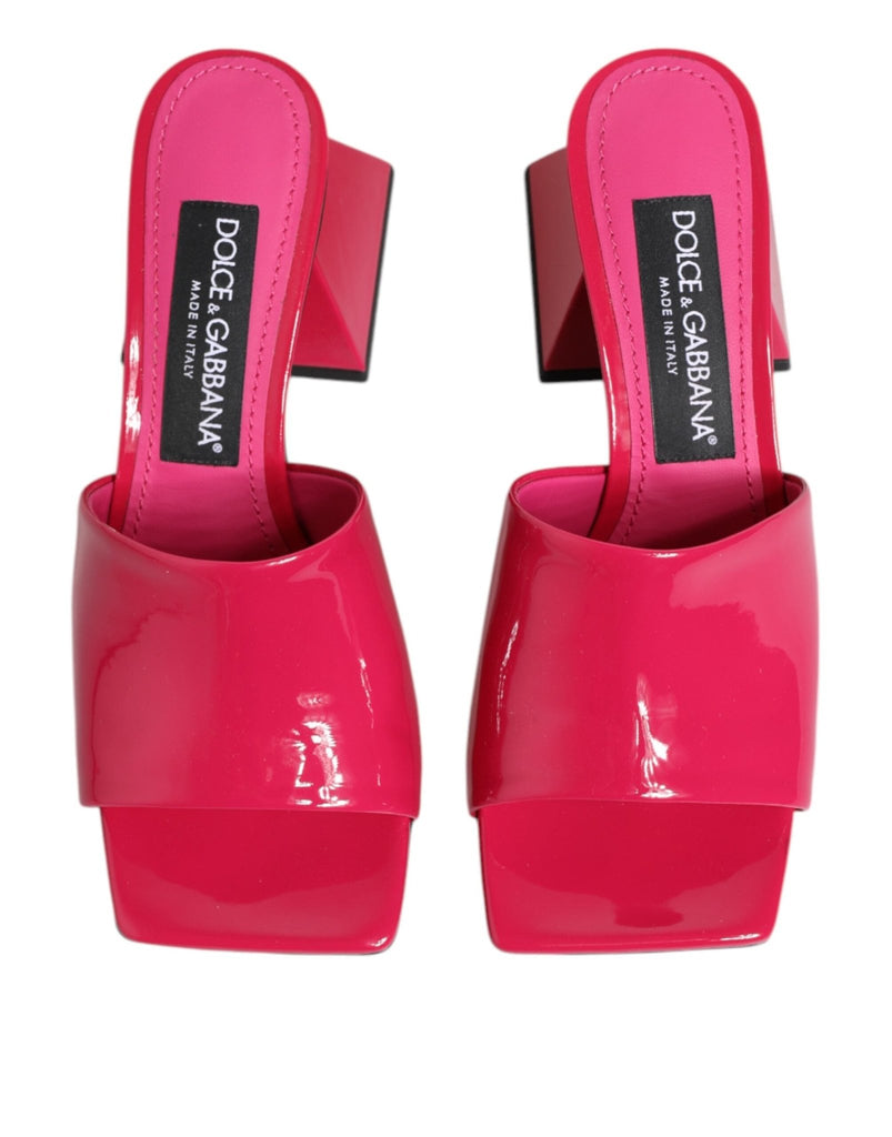 Dolce & Gabbana Pink Open Toe Block Heel Mules Sandals Shoes - Beyzy Store - Dolce & Gabbana