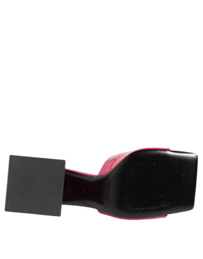 Dolce & Gabbana Pink Open Toe Block Heel Mules Sandals Shoes - Beyzy Store - Dolce & Gabbana