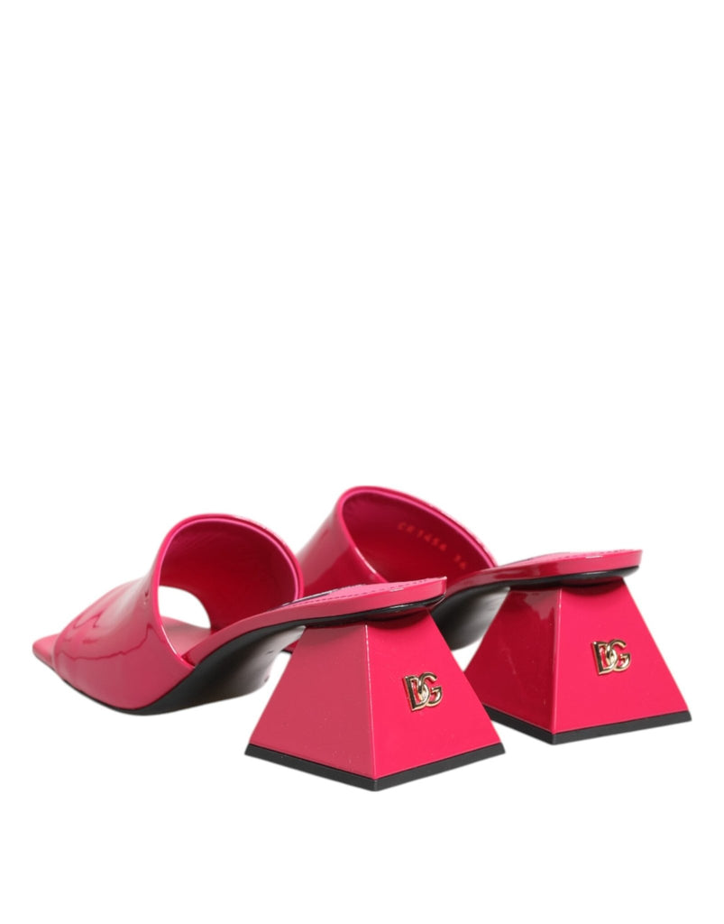 Dolce & Gabbana Pink Open Toe Block Heel Mules Sandals Shoes - Beyzy Store - Dolce & Gabbana