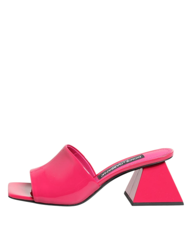Dolce & Gabbana Pink Open Toe Block Heel Mules Sandals Shoes - Beyzy Store - Dolce & Gabbana