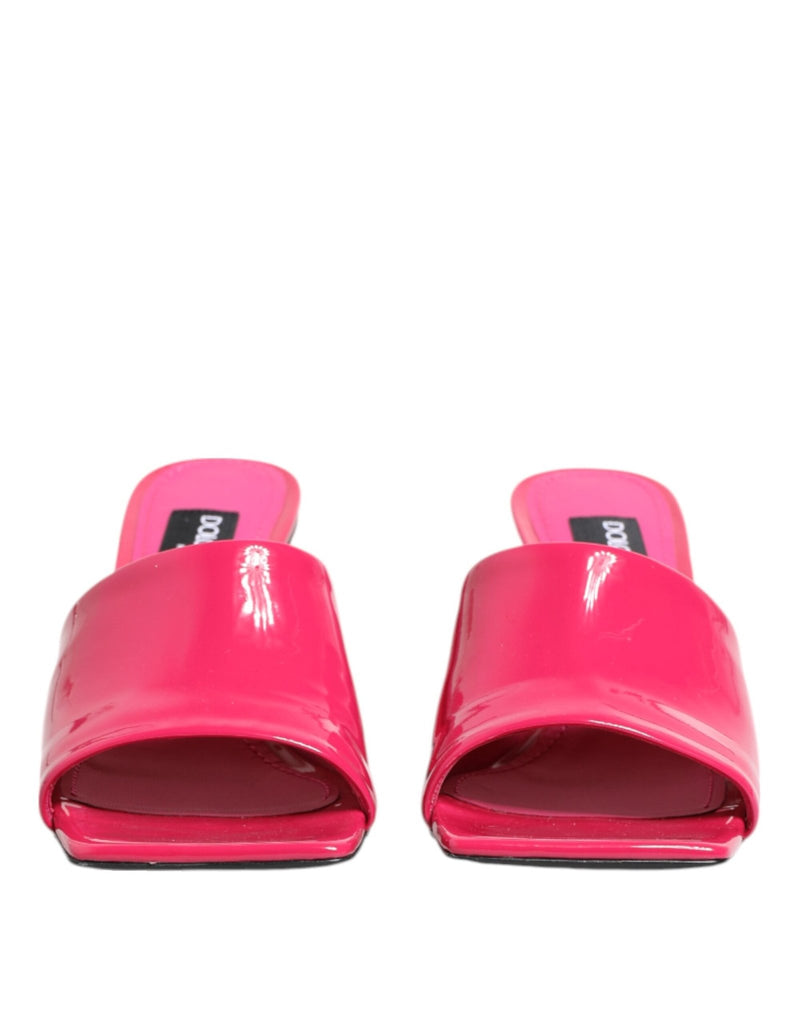 Dolce & Gabbana Pink Open Toe Block Heel Mules Sandals Shoes - Beyzy Store - Dolce & Gabbana