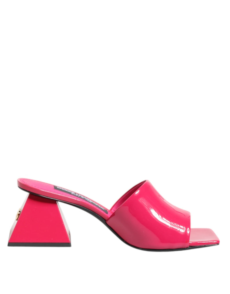 Dolce & Gabbana Pink Open Toe Block Heel Mules Sandals Shoes - Beyzy Store - Dolce & Gabbana