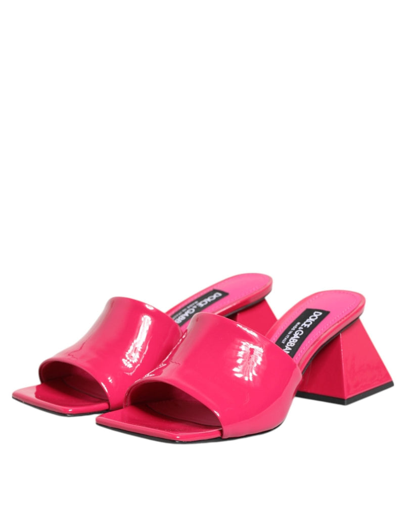 Dolce & Gabbana Pink Open Toe Block Heel Mules Sandals Shoes - Beyzy Store - Dolce & Gabbana