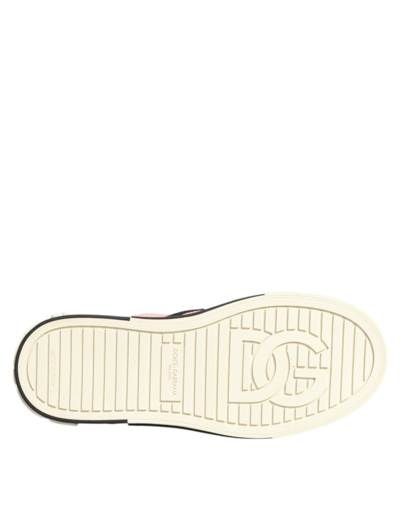 Dolce & Gabbana Pink Quilted Nylon Slip - On Sneaker Shoes - Beyzy Store - Dolce & Gabbana