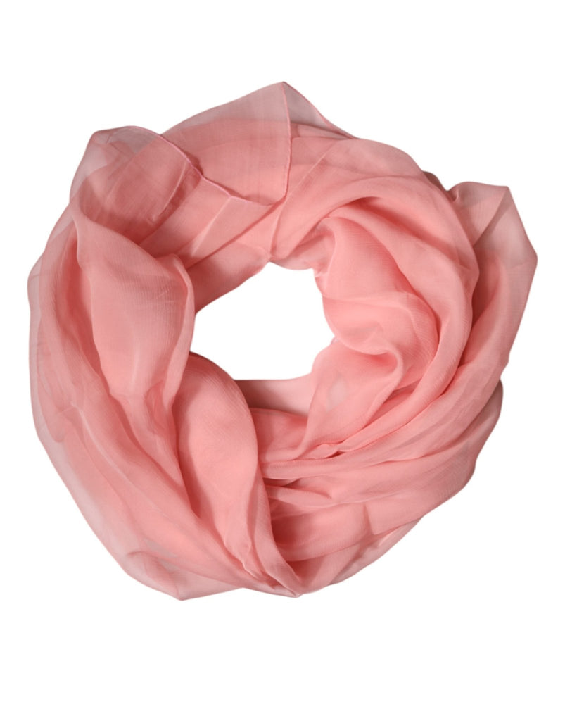 Dolce & Gabbana Pink Silk Rectangle Women Wrap Shawl Scarf - Beyzy Store - Dolce & Gabbana