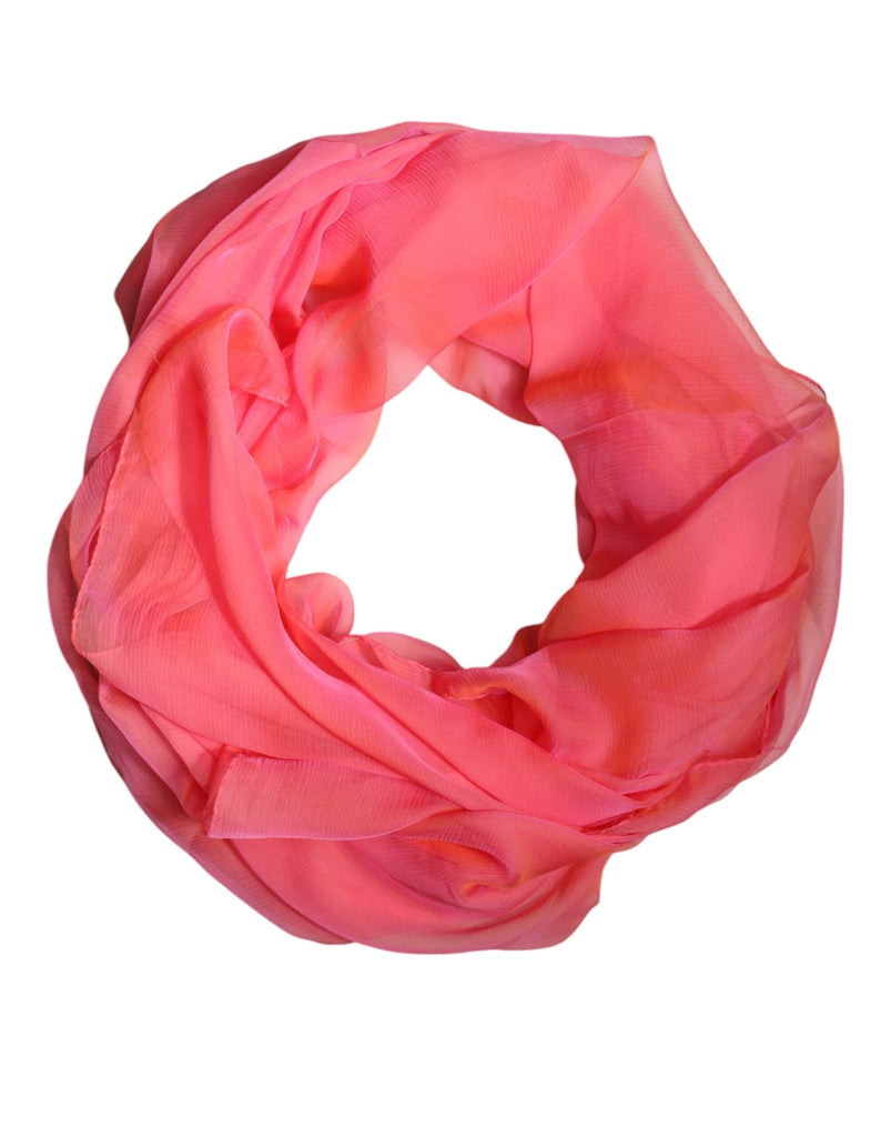 Dolce & Gabbana Pink Silk Rectangle Women Wrap Shawl Scarf - Beyzy Store - Dolce & Gabbana