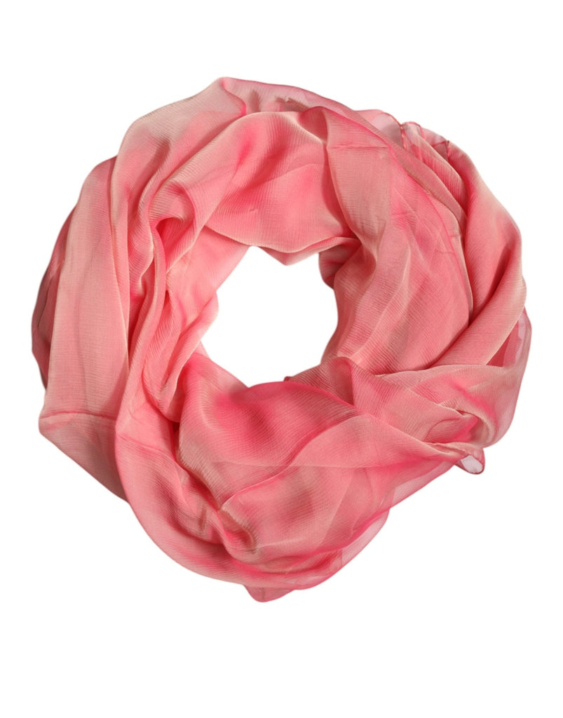 Dolce & Gabbana Pink Silk Rectangle Women Wrap Shawl Scarf - Beyzy Store - Dolce & Gabbana