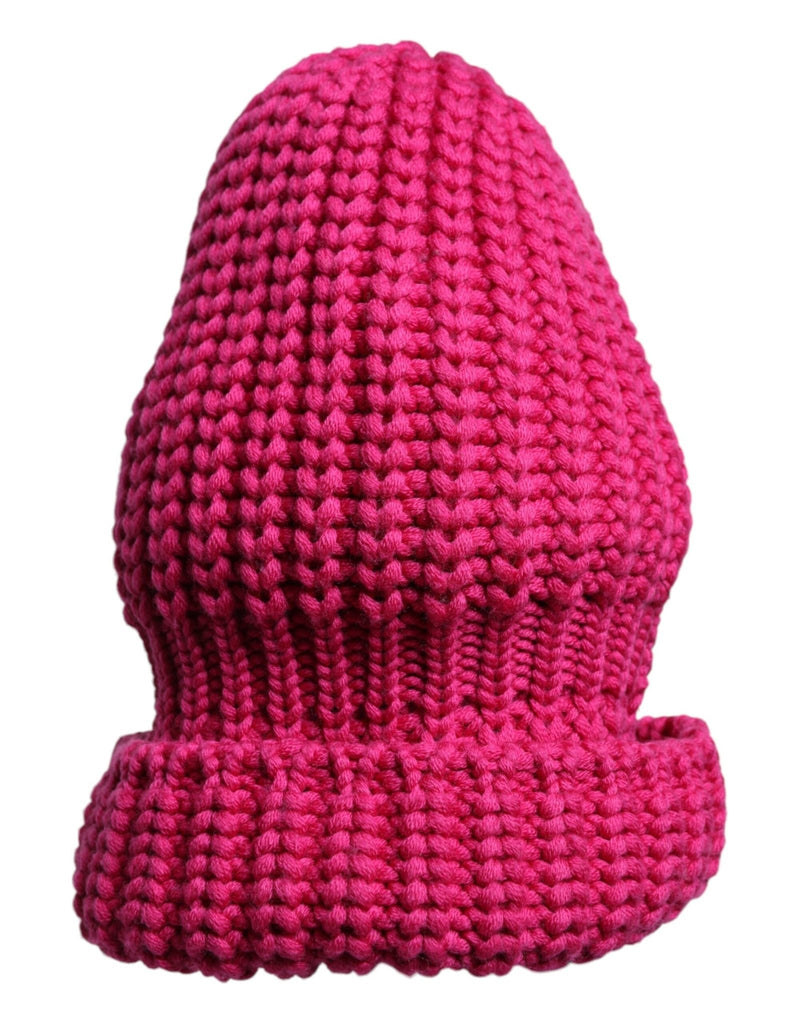 Dolce & Gabbana Pink Solid Wool Knitted Winter Beanie Hat - Beyzy Store - Dolce & Gabbana