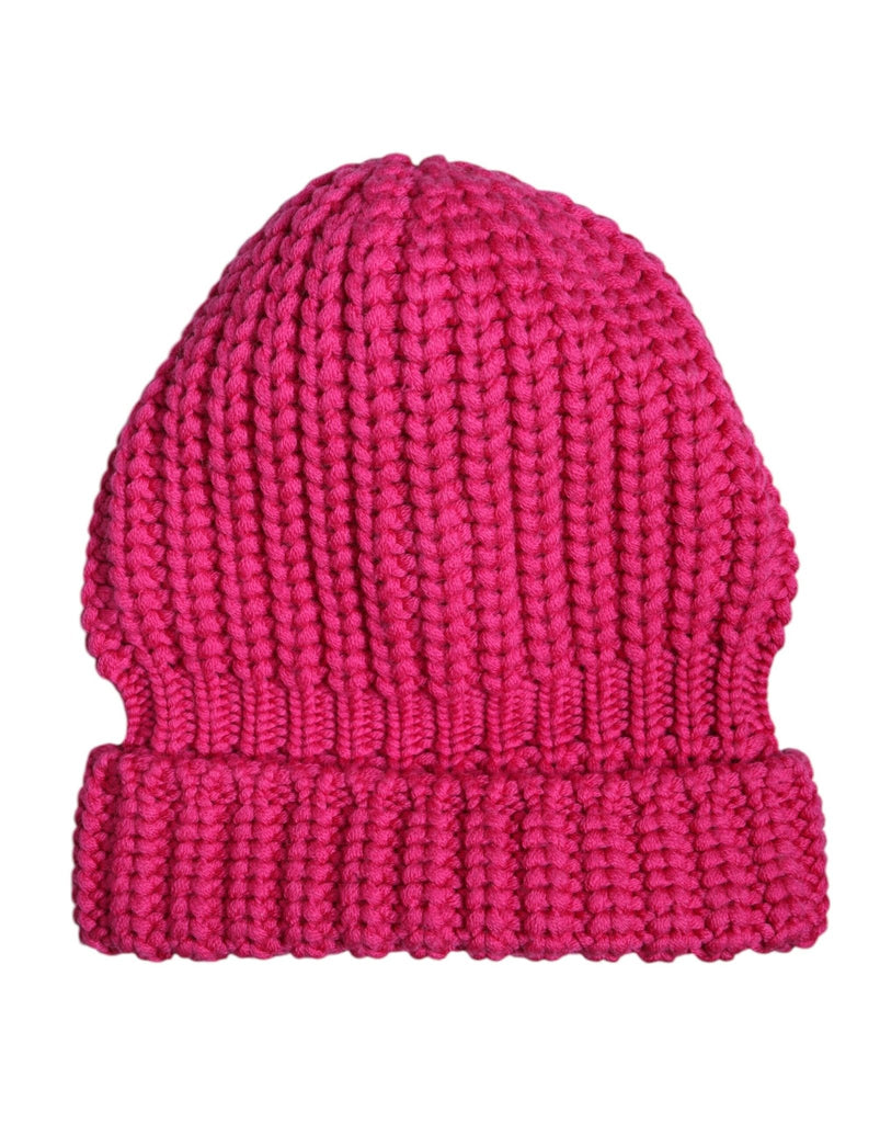 Dolce & Gabbana Pink Solid Wool Knitted Winter Beanie Hat - Beyzy Store - Dolce & Gabbana
