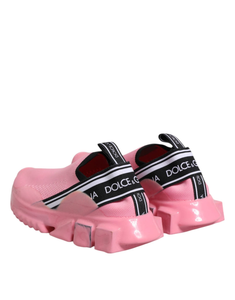 Dolce & Gabbana Pink Sorrento Low Top Women Sneakers Shoes - Beyzy Store - Dolce & Gabbana