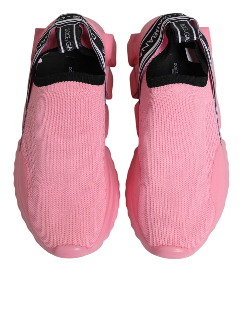 Dolce & Gabbana Pink Sorrento Low Top Women Sneakers Shoes - Beyzy Store - Dolce & Gabbana