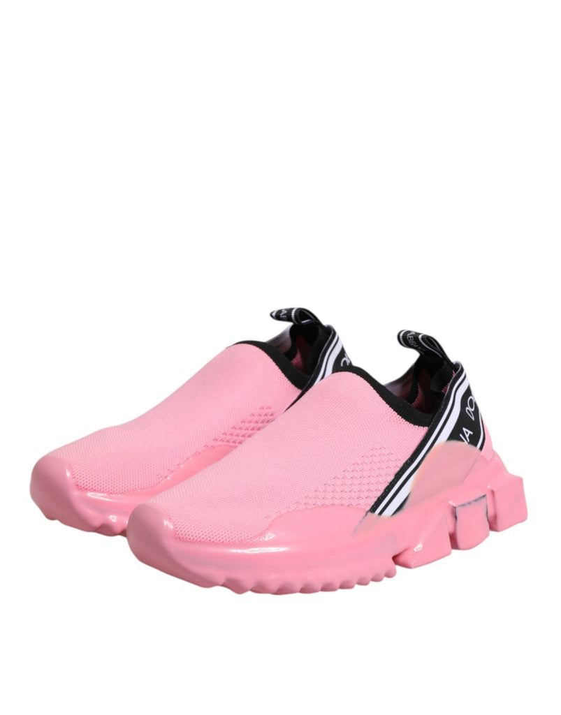 Dolce & Gabbana Pink Sorrento Low Top Women Sneakers Shoes - Beyzy Store - Dolce & Gabbana