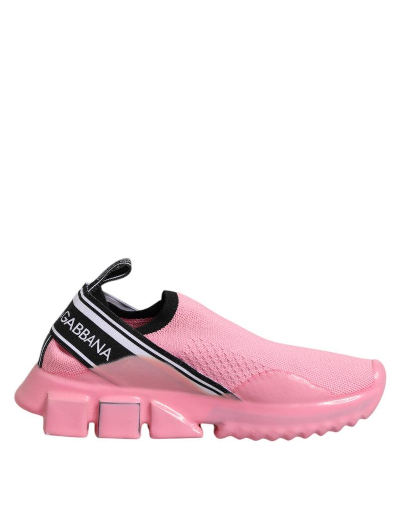 Dolce & Gabbana Pink Sorrento Low Top Women Sneakers Shoes - Beyzy Store - Dolce & Gabbana