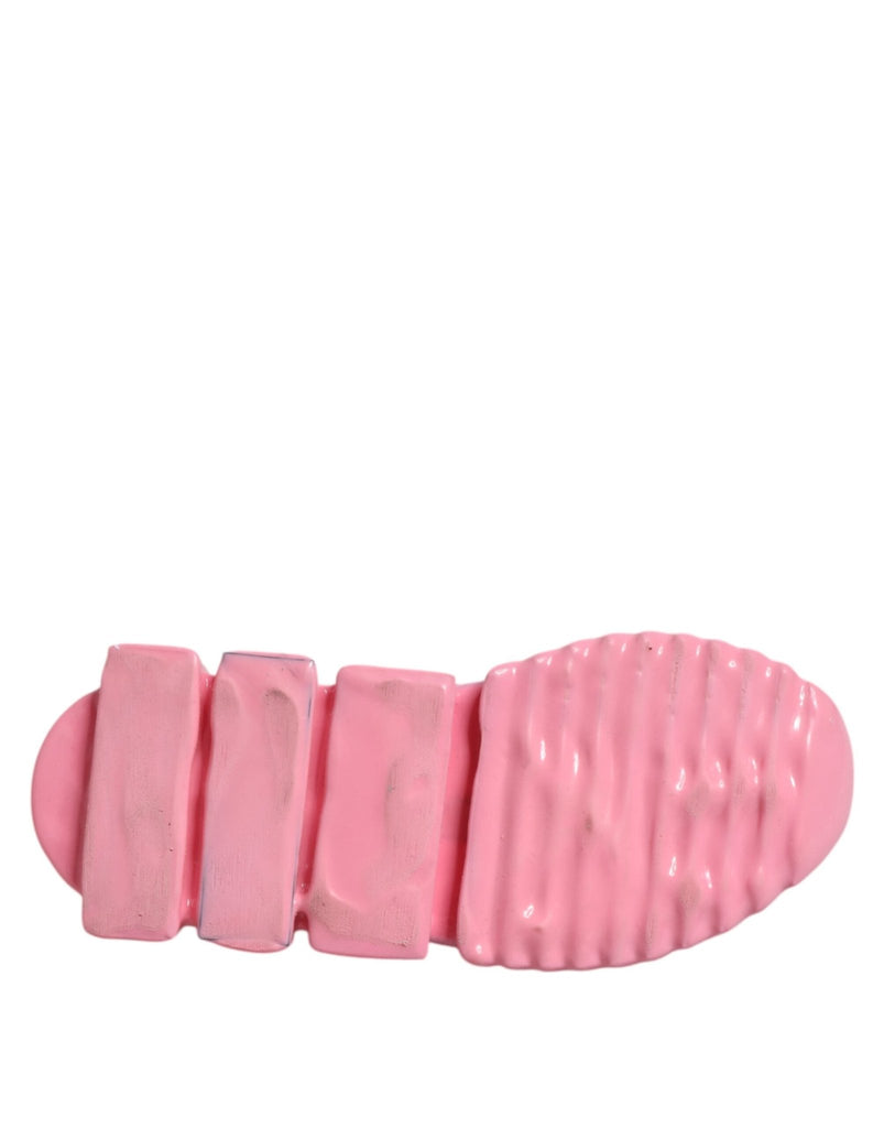 Dolce & Gabbana Pink Sorrento Low Top Women Sneakers Shoes - Beyzy Store - Dolce & Gabbana